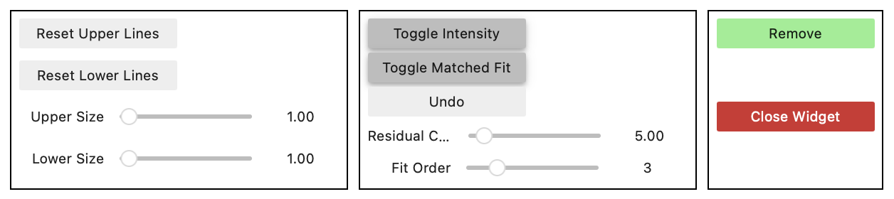 Initial widget layout