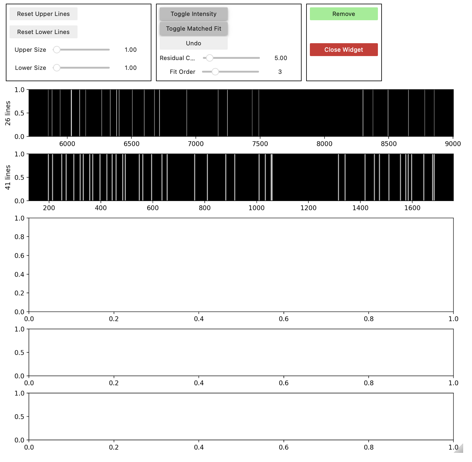 Initial widget layout